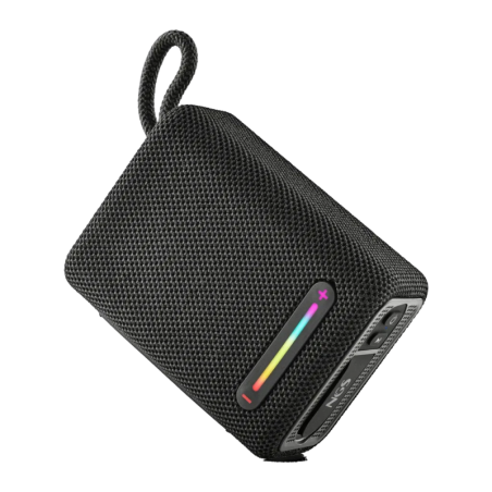 NGS Roller Furia 1 Noir portable 7W 9h IPX6 2500mAh radio FM lumières LED entrée AUX Enceinte Bluetooth 5.0