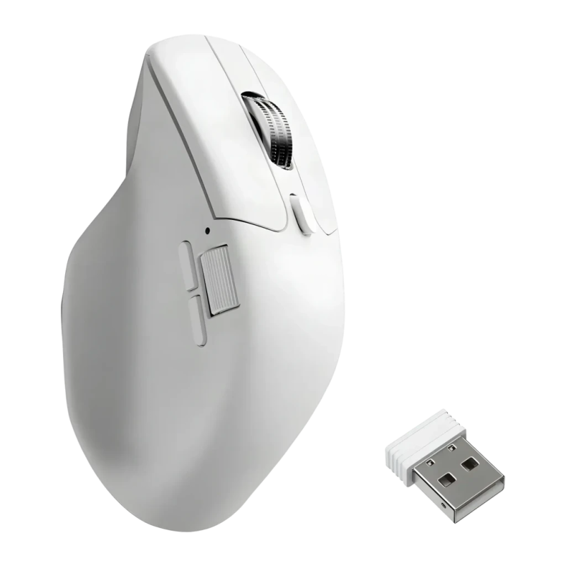 Keychron M6 30000 DPI Blanc Bluetooth + 2,4GHz 86 g Souris sans fil
