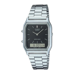 Casio Vintage AQ-230A-1DMQYES Argenté Batterie 3 Ans ISO 2281