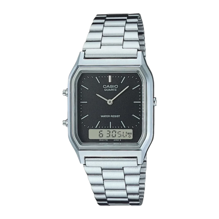 Casio Vintage AQ-230A-1DMQYES Argenté Batterie 3 Ans ISO 2281