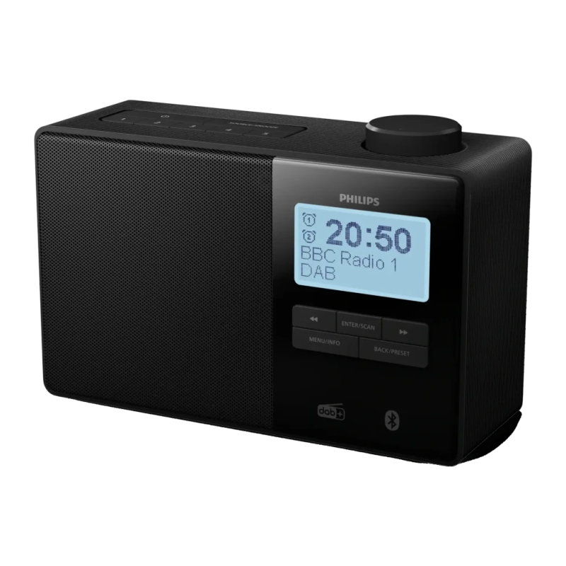 Philips TAR5600/00 DAB+, FM Batterie Bluetooth 10h 2600mAh réveil IPX4 Radio portable rechargeable