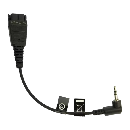 Câble audio Jabra QD vers Jack 2,5 mm Coudé 0,15 m