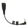 Câble audio Jabra QD vers Jack 2,5 mm Coudé 0,15 m