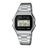 Casio Vintage A158WEA-1EF Unisexe Chronomètre Alarme LED 7 Ans Argent/Noir Montre numérique