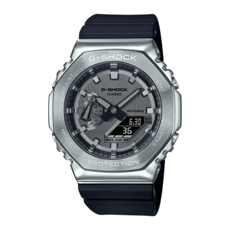 Casio G-Shock GM-2100-1A Noir Batterie 2 Ans Argent 20ATM