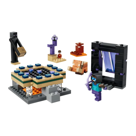 Set LEGO Minecraft Le Voyage dans le Nether et le Portail de l'End 21584 192 pièces À partir de 7 ans