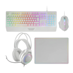 Gaming Mars Gaming H-Mechanical Red 3200 DPI RGB Blanc MCP124PRO à membrane Clavier et souris