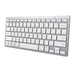 Trust Argent Bluetooth 4.0 Espagnol 24654 à ciseaux Clavier compact sans fil