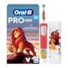 Braun Oral-B Pro Kids Roi Lion Oscillation et Rotation 2D 8 jours Rouge Brosse à dents électrique