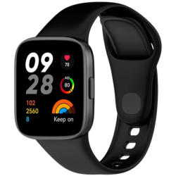 Bracelet en silicone Xiaomi Redmi Watch 3 Noir