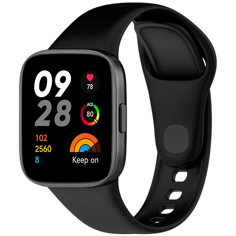 Bracelet en silicone Xiaomi Redmi Watch 3 Noir