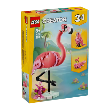 Set LEGO Creator 3 en 1 Flamant Rose 31170 288 pièces 8+ ans