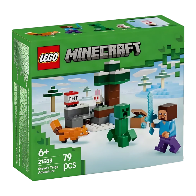 Set de construction LEGO Minecraft 21583 Les Aventures de Steve dans la Taïga 79 pièces 6+ ans