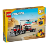 LEGO Creator 3 en 1 Camion Plateau avec Hélicoptère 31146 270 pièces 7+ ans