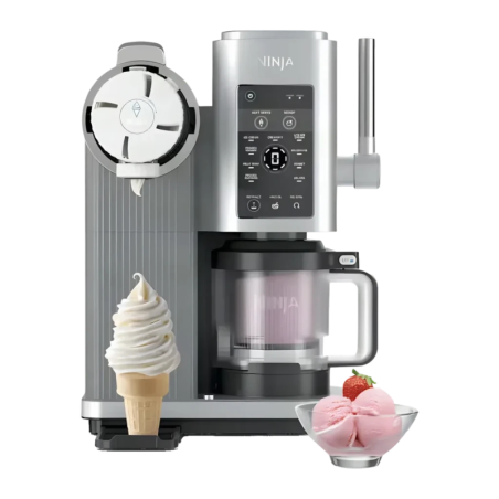 Sorbetière Ninja CREAMi Scoop & Swirl 0,47L 800W Argent NC701EU écran tactile