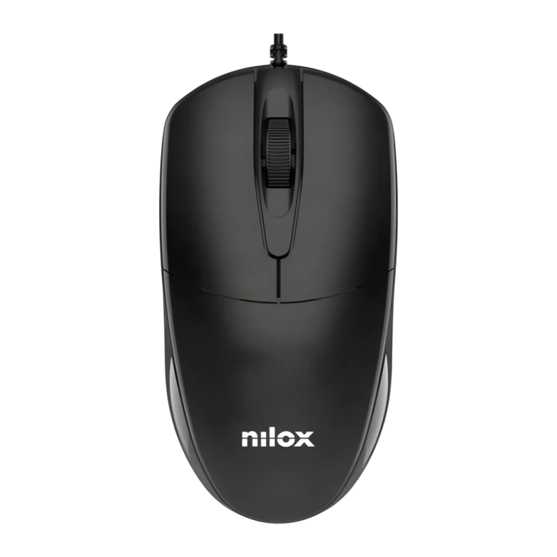 Nilox Noir Câble USB Bureau MOUSB1011 1200 DPI 3 boutons 80 g Souris