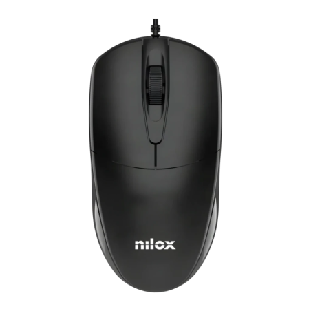 Nilox Noir Câble USB Bureau MOUSB1011 1200 DPI 3 boutons 80 g Souris
