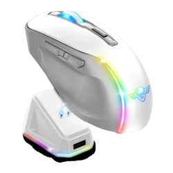 Spirit of Gamer Elite M50 8000 DPI RGB Blanc 6 boutons 2,4GHz Souris gaming sans fil