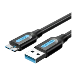 Câble Vention USB-A vers Micro-USB 2.0 1,5 m Noir COPBG