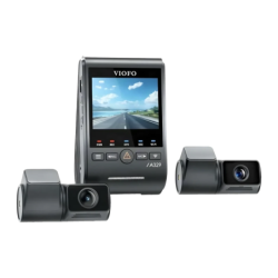 VIOFO A329T 3CH GPS 4K WiFi 2,4 pouces HDR vision nocturne mode parking commande vocale supercondensateur Dashcam