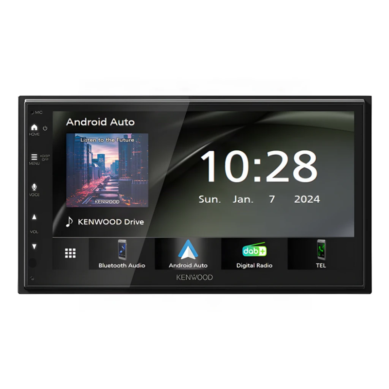 Kenwood 6,8 pouces DAB+ CarPlay Android Auto Bluetooth WiFi Noir DMX6523DABS Autoradio sans fil