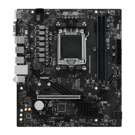 MSI PRO A620AM-B EVO A620 AM5 DDR5 Micro ATX Noir 4 emplacements M.2 Carte mère