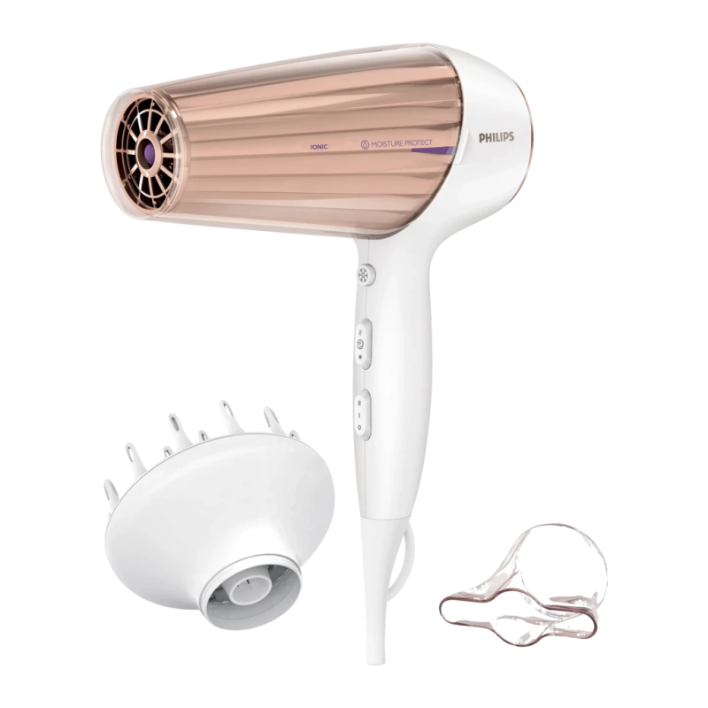 Philips MoistureProtect Ionique HP8280/00 Pourpre/Blanc 2300W 6 vitesses air froid Sèche-cheveux