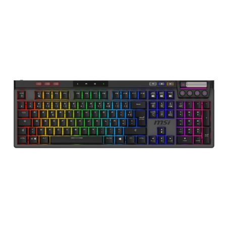 MSI Strike Pro Wireless ES Hot-Swap RGB Noir Bluetooth + 2.4GHz Clavier gaming sans fil mécanique