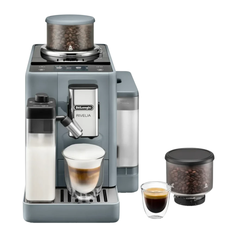 De'Longhi Rivelia EXAM44055G Moulin intégré Gris 1450W 19 bars buse vapeur Machine à Café Superautomatique