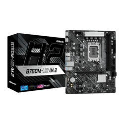 ASRock Intel B760 LGA1700 DDR5 Micro ATX Sans WiFi Noir B760M-H2/M.2 2,5G Ethernet Carte mère