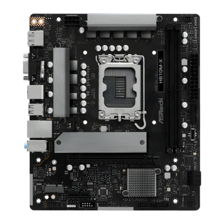 ASRock H810M-X Intel H810 LGA1851 Micro ATX DDR5 Noir 2,5G Ethernet Carte mère