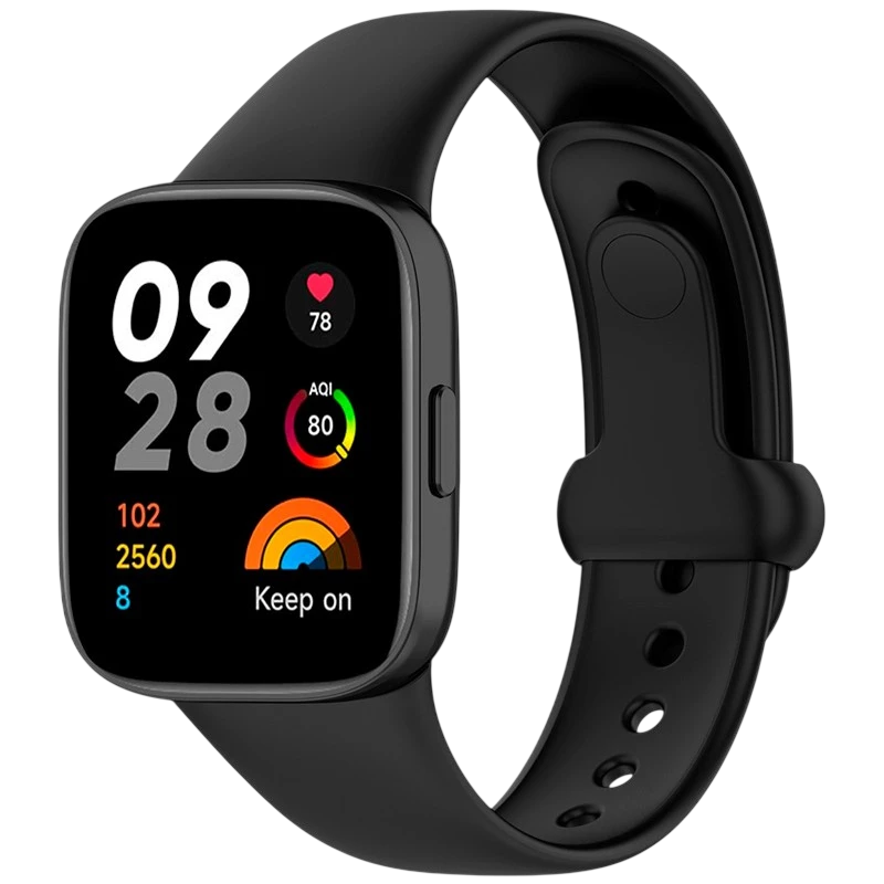 Bracelet en silicone Xiaomi Redmi Watch 3 Sports Noir