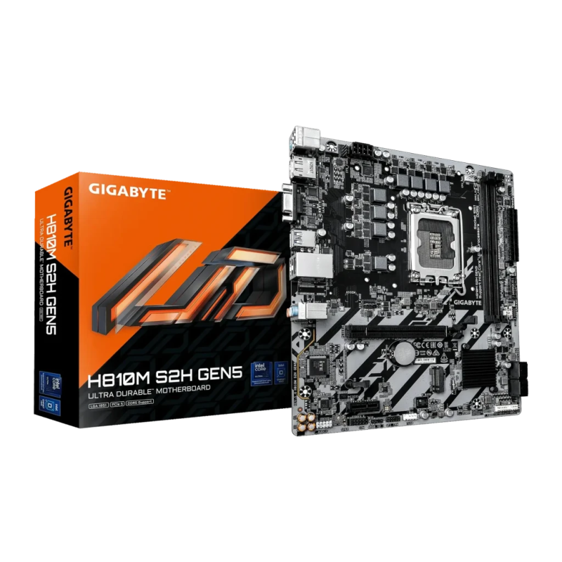 Gigabyte H810M S2H GEN5 Intel H810 LGA1851 DDR5 Micro ATX Marron Carte mère