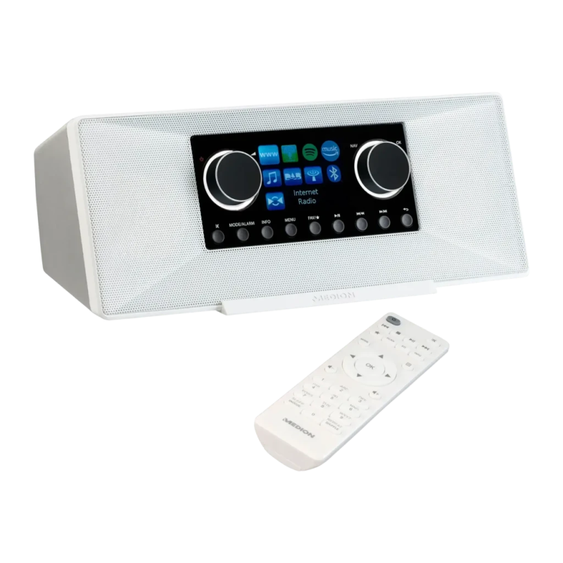 Medion MD AM, DAB+, FM WiFi, Bluetooth TFT 7,1 pouces Blanc 89289 Radio Internet