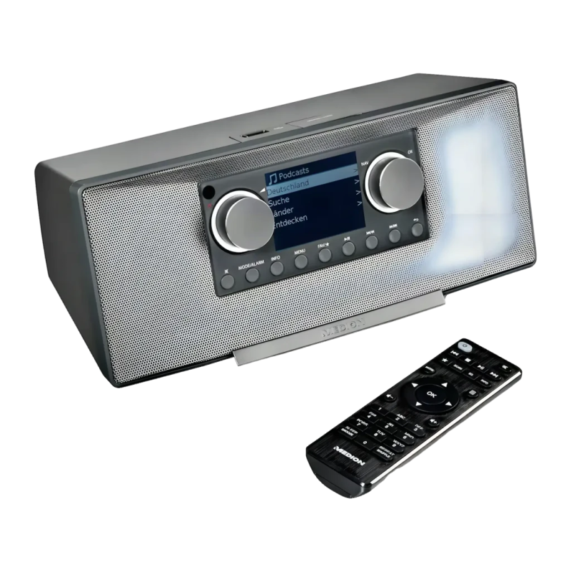 Medion MD DAB+, FM WiFi, Bluetooth TFT 2,8 pouces Gris 89289 Radio Internet