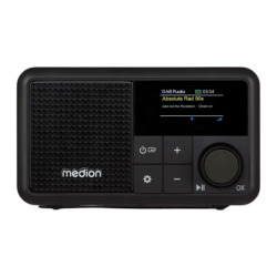 Medion LIFE DAB+, FM Batterie rechargeable USB-C Bluetooth 5.3 Noir S66822 6,5h Radio