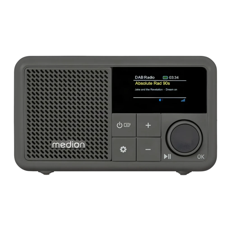 Radio MEDION LIFE DAB+, FM Bluetooth 5.3 TFT 1,47 pouce Gris S66822