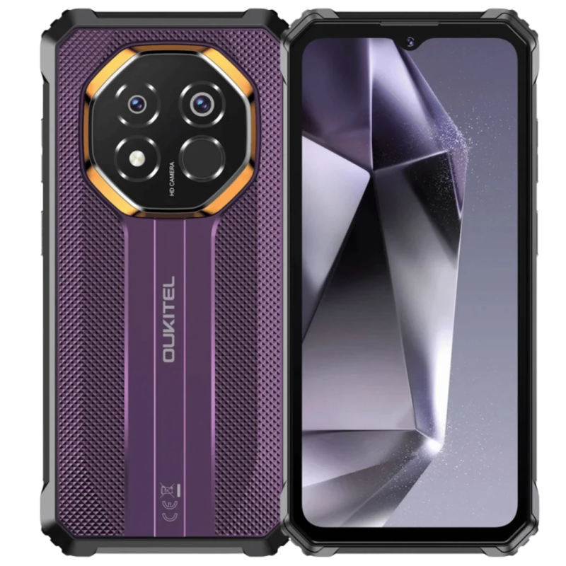 Oukitel G7 4GB/64GB Lilas Rugged MIL-STD-810H IP68/IP69K 6,52 pouces 90Hz 64MP 10600mAh 18W NFC