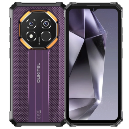 Oukitel G7 4GB/64GB Lilas Rugged MIL-STD-810H IP68/IP69K 6,52 pouces 90Hz 64MP 10600mAh 18W NFC