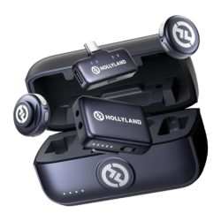 Microphone sans fil Hollyland Lark M3 Combo 2TX & 2RX Gris Sidéral Spatial Omnidirectionnel