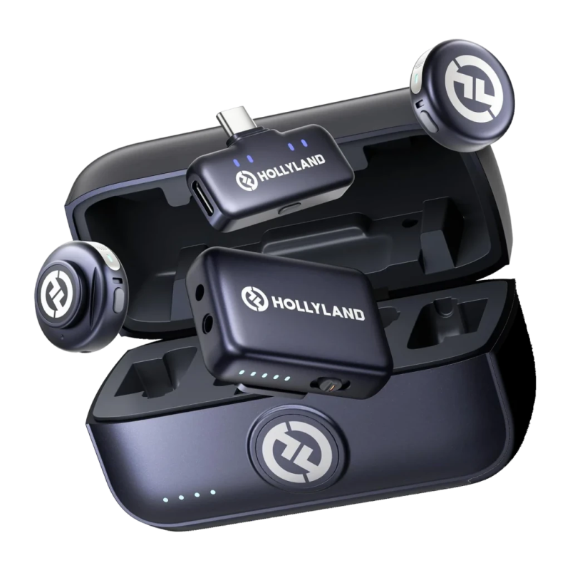 Microphone sans fil Hollyland Lark M3 Combo 2TX & 2RX Gris Sidéral Spatial Omnidirectionnel