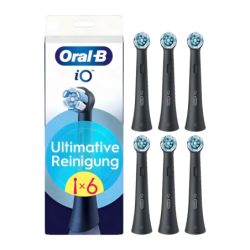 Tête de Remplacement Oral-B iO Ultimate Clean Pack 6 Microvibrations Noir