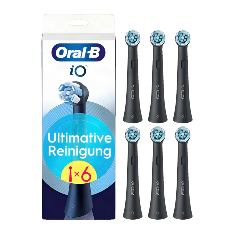 Tête de Remplacement Oral-B iO Ultimate Clean Pack 6 Microvibrations Noir