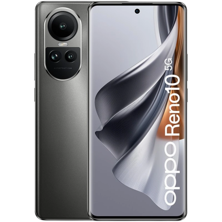 OPPO Reno10 5G 8Go/256Go Gris 6,7 pouces AMOLED 120Hz 64MP 5000mAh 67W NFC