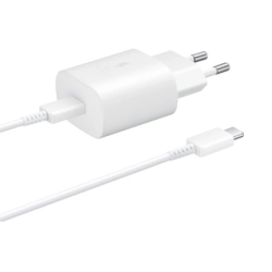 Samsung 25W USB Type-C USB Type-C Cable Super Fast Charging White - Chargeur mural
