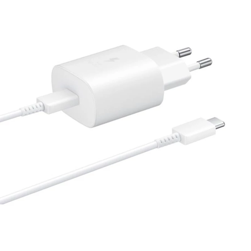 Samsung 25W USB Type-C USB Type-C Cable Super Fast Charging White - Chargeur mural