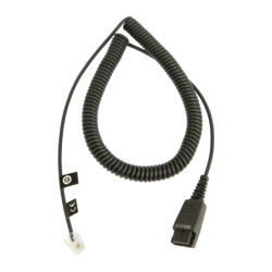 Câble pour casque Jabra QD vers RJ10 spiralé 2 m RJ-10