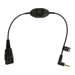 Câble adaptateur Jabra QD vers Jack 2,5 mm avec bouton de prise d'appel