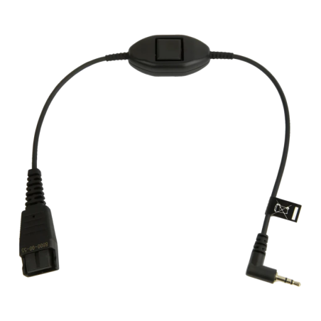 Câble adaptateur Jabra QD vers Jack 2,5 mm avec bouton de prise d'appel