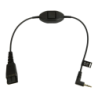 Câble adaptateur Jabra QD vers Jack 2,5 mm avec bouton de prise d'appel